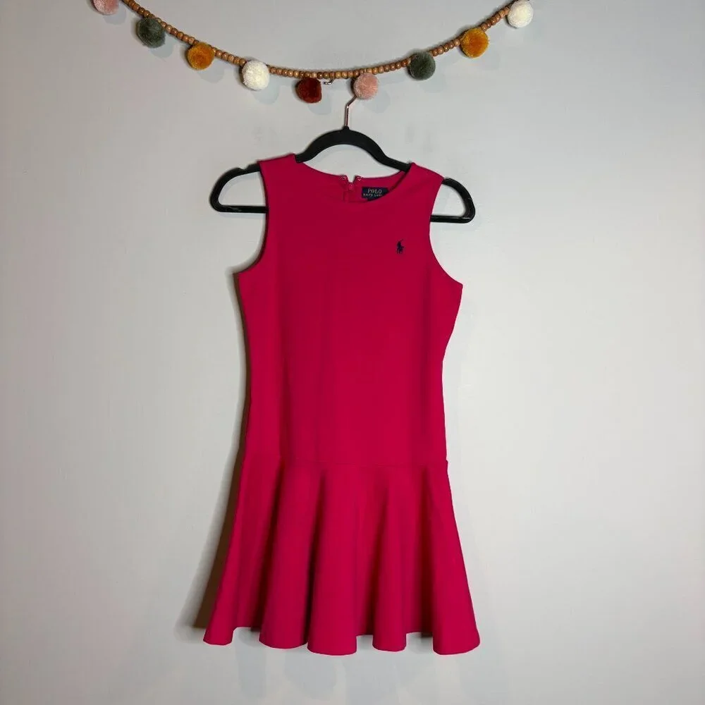 POLO Ralph Lauren pink drop waist dress
